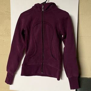 Lululemon Full Zip Scuba Hoodie/Jacket, Size 4, Soft Grey Cotton lined